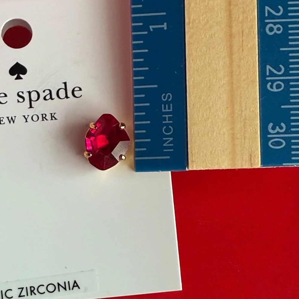 Kate Spade Ruby Red Heart Earrings